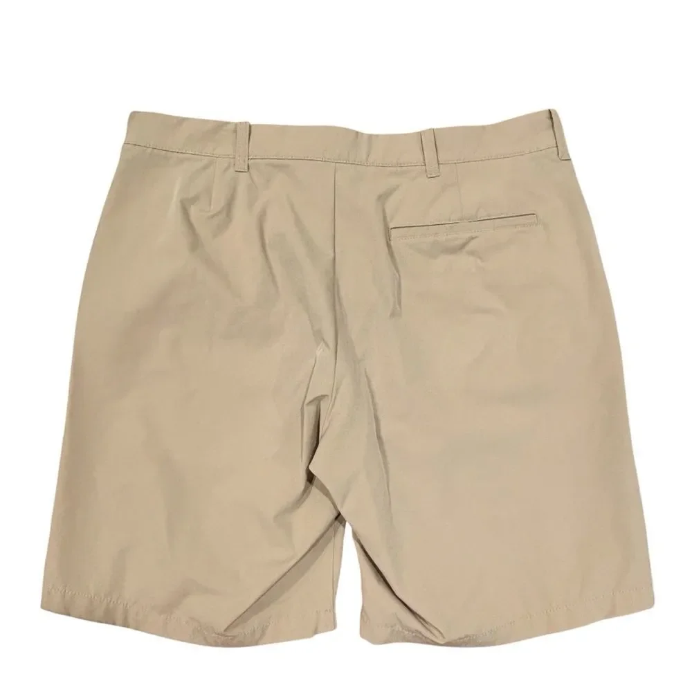J Crew Flat Front Tan Shorts 9” inseam 33